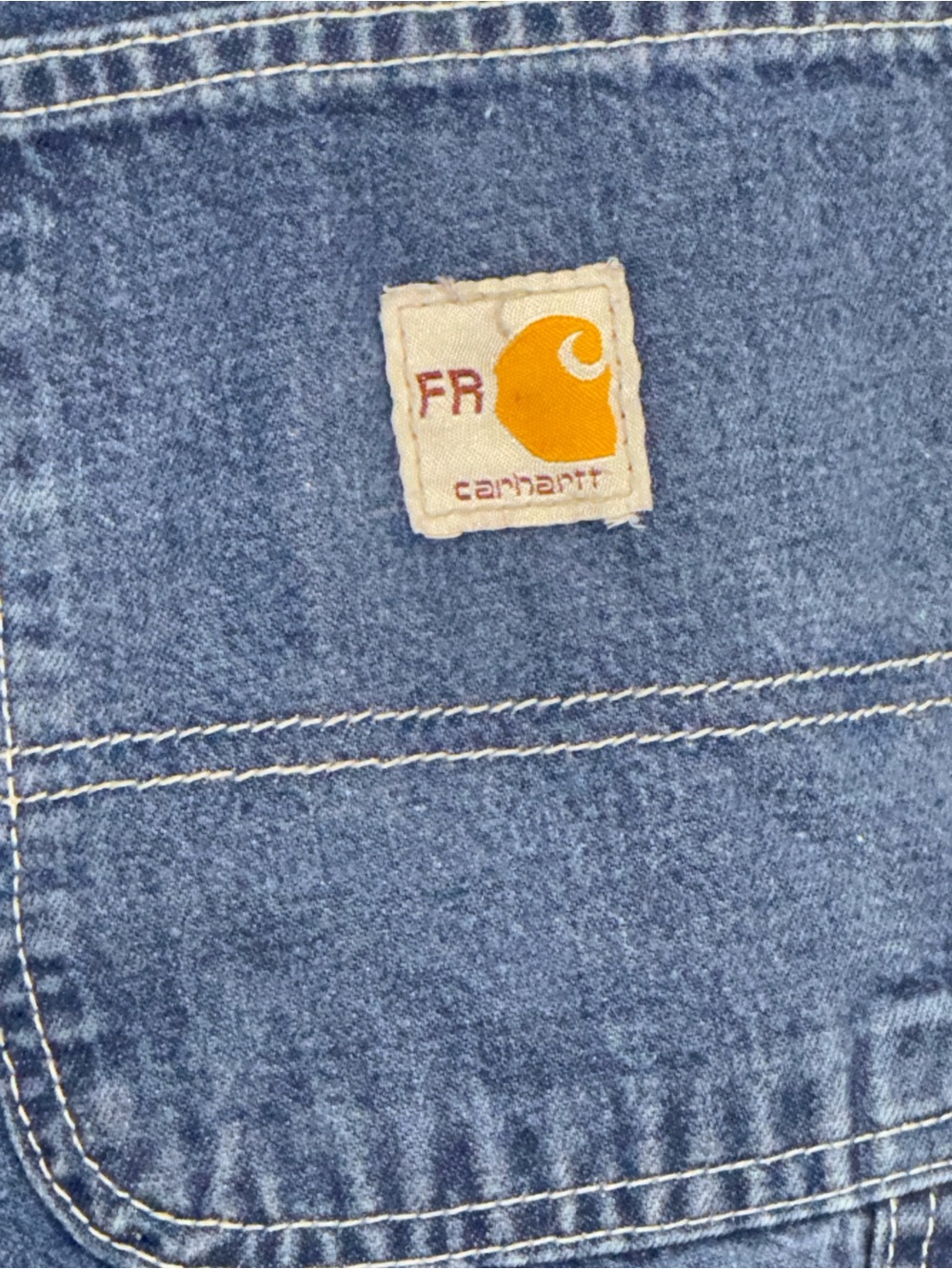 Carhartt FR 38x30 Flame Resistant Men’s Carpenter Pocket Blue Denim Jeans 290-83 - Picture 6 of 8